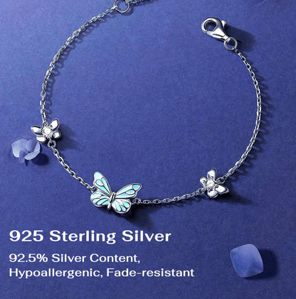 Luminous Dream Blue Butterfly Bracelet