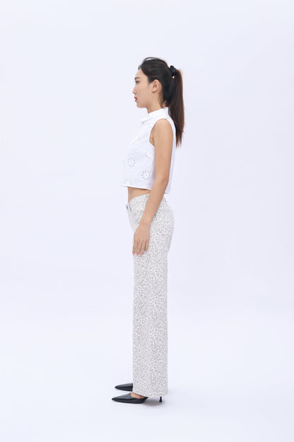 ONESO Mid-Low Rise Baggy Jeans Wide Leg for Women Distressed Pants Stretchy Bottom Lady Basic Comfortable Denim