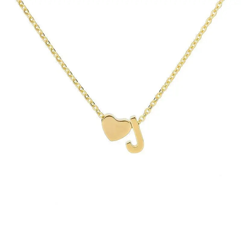 Heart Initial Necklace