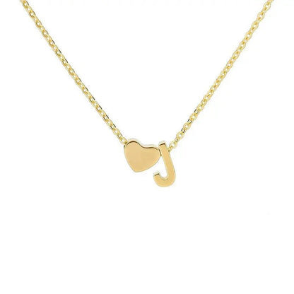 Heart Initial Necklace