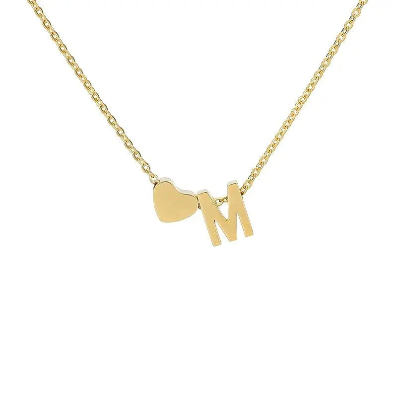 Heart Initial Necklace