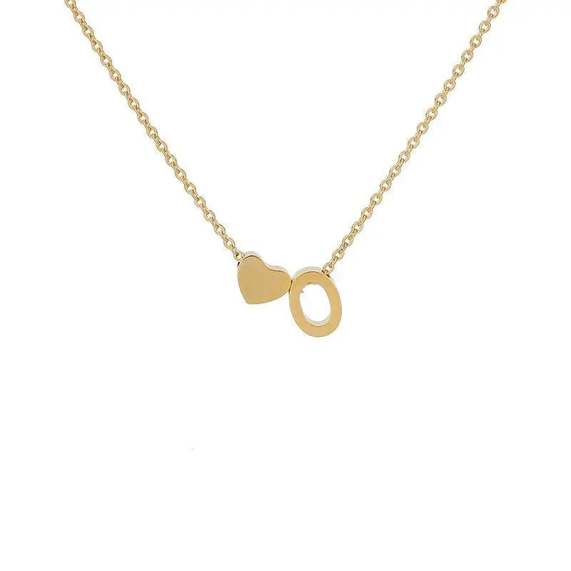 Heart Initial Necklace