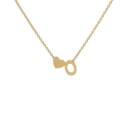 Heart Initial Necklace