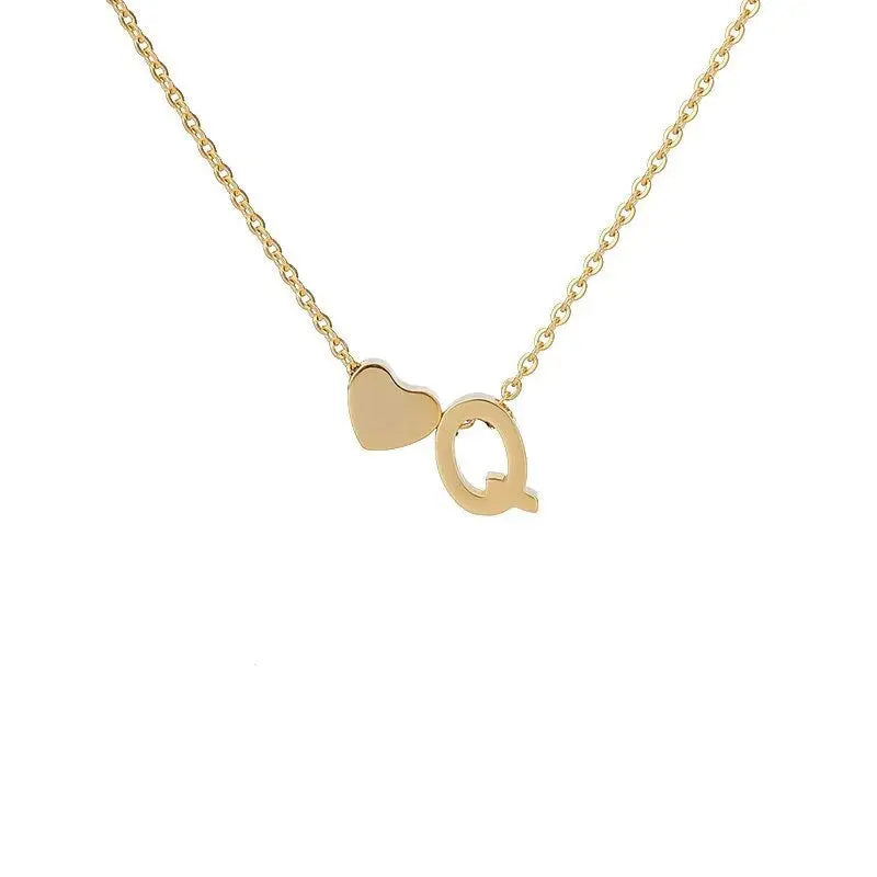 Heart Initial Necklace
