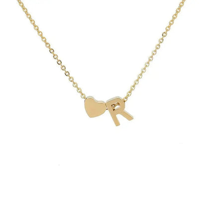 Heart Initial Necklace