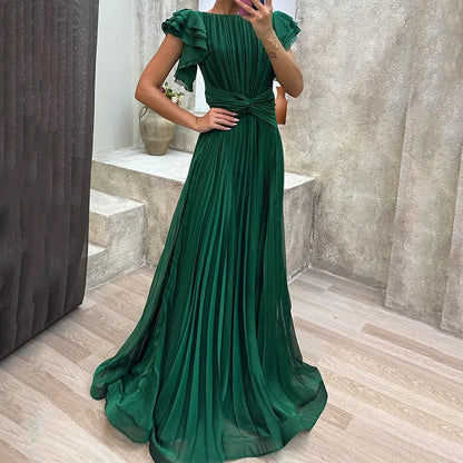 Crystal | Pleated Maxi Dress