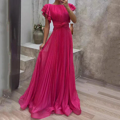 Crystal | Pleated Maxi Dress