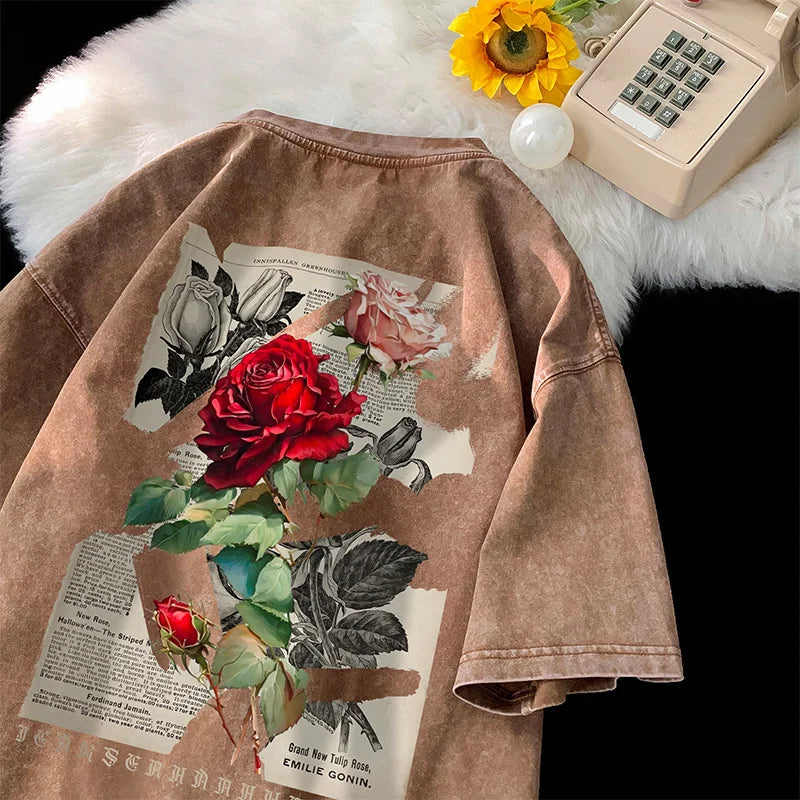 Vintage Washed Rose Street Tee