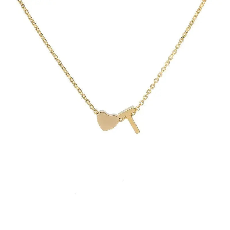 Heart Initial Necklace