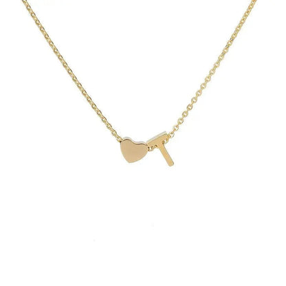 Heart Initial Necklace