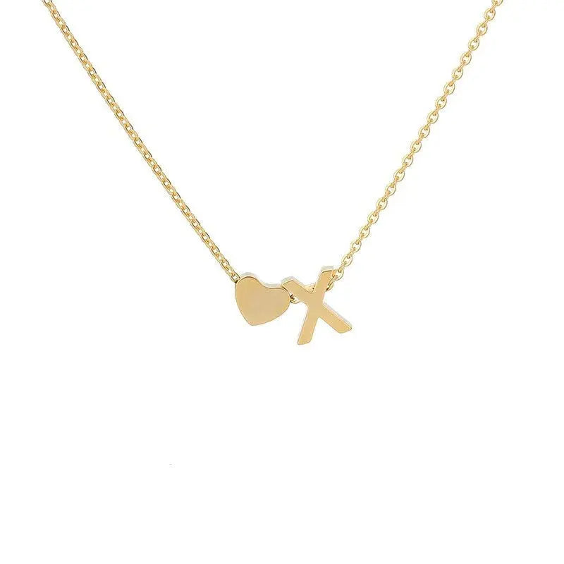 Heart Initial Necklace