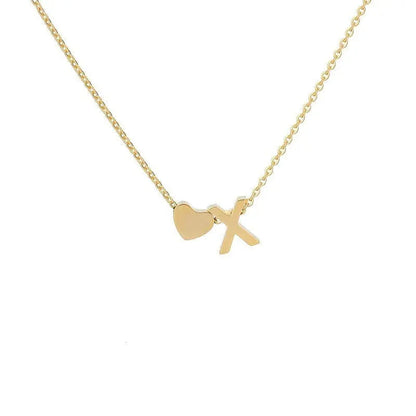 Heart Initial Necklace