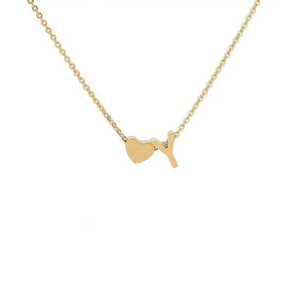 Heart Initial Necklace