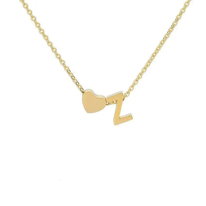 Heart Initial Necklace