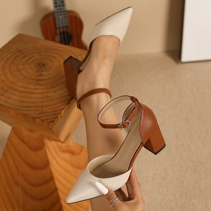 Marielle | Two-Tone Strap Heels