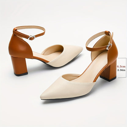 Marielle | Two-Tone Strap Heels