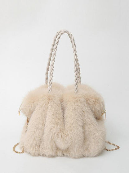 CHARLOTTE | Versatile Plush Velvet Shoulder Tote Bag