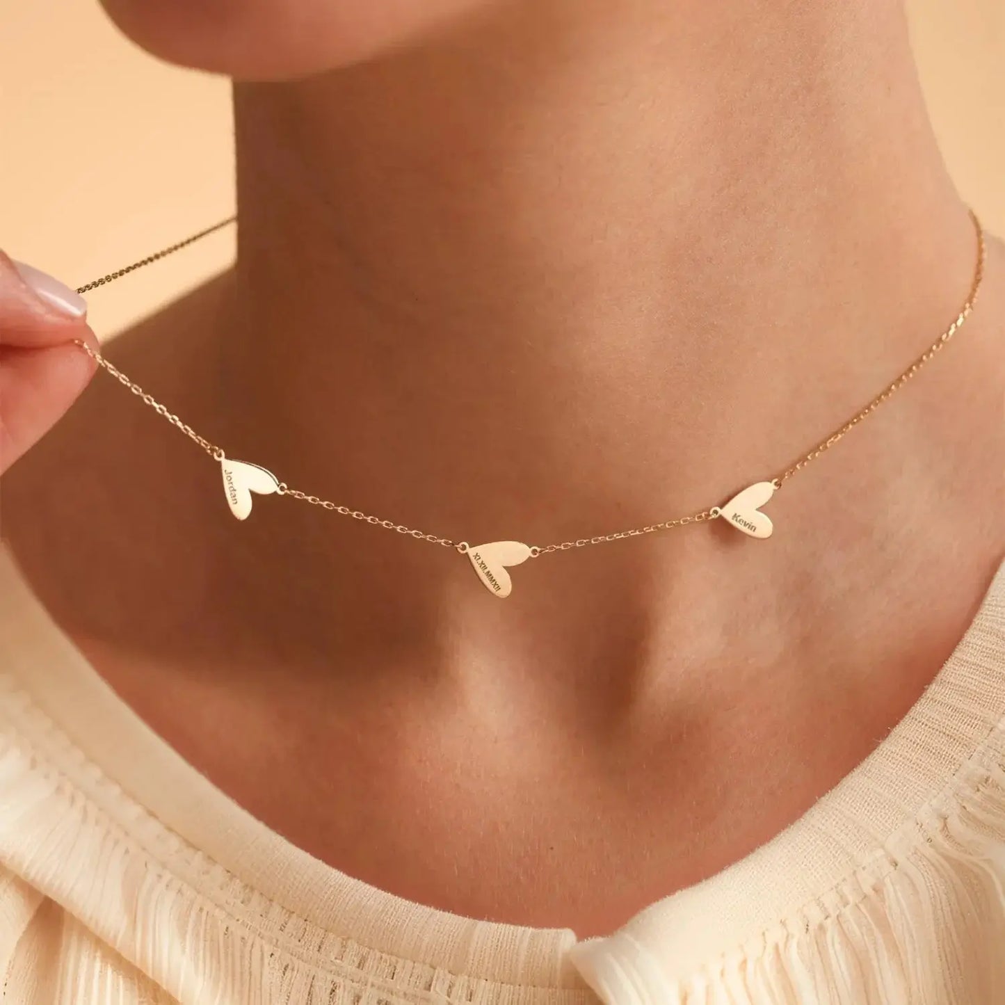Custom Engraved Heart Necklace