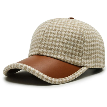 Houndstooth Leather Cup