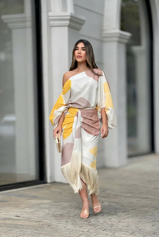 Dorothea | Two-piece set with fringe