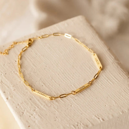 Custom Name Bar Bracelet