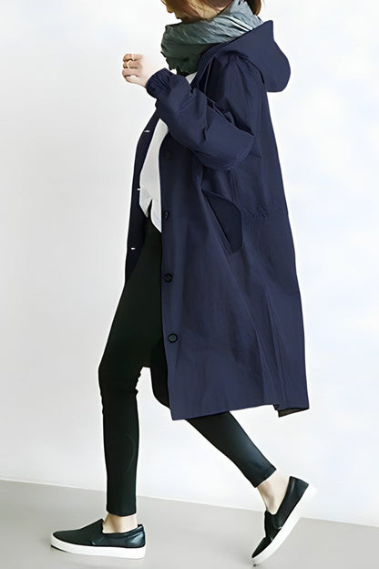 Lena - Relaxed Hooded Trenchcoat