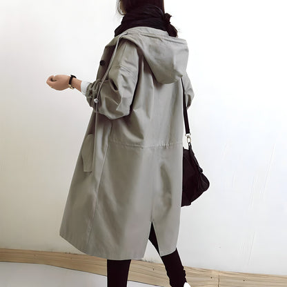 Lena - Relaxed Hooded Trenchcoat
