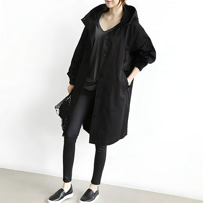Lena - Relaxed Hooded Trenchcoat