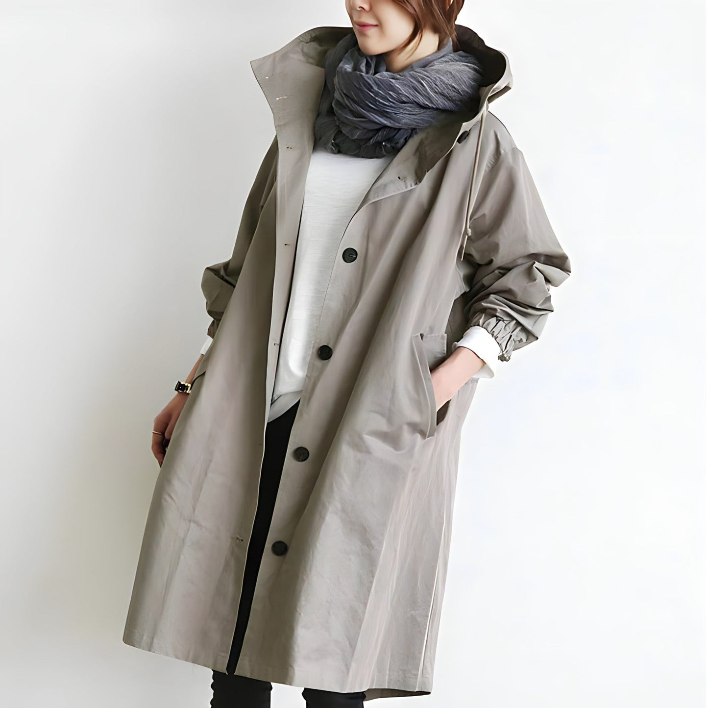 Lena - Relaxed Hooded Trenchcoat