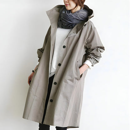 Lena - Relaxed Hooded Trenchcoat