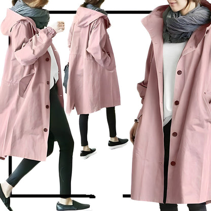 Lena - Relaxed Hooded Trenchcoat